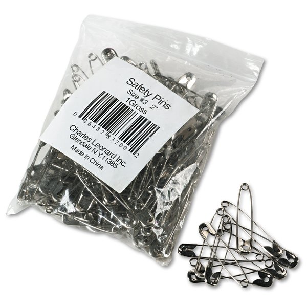 Charles Leonard Safety Pin, 2", PK144 83200